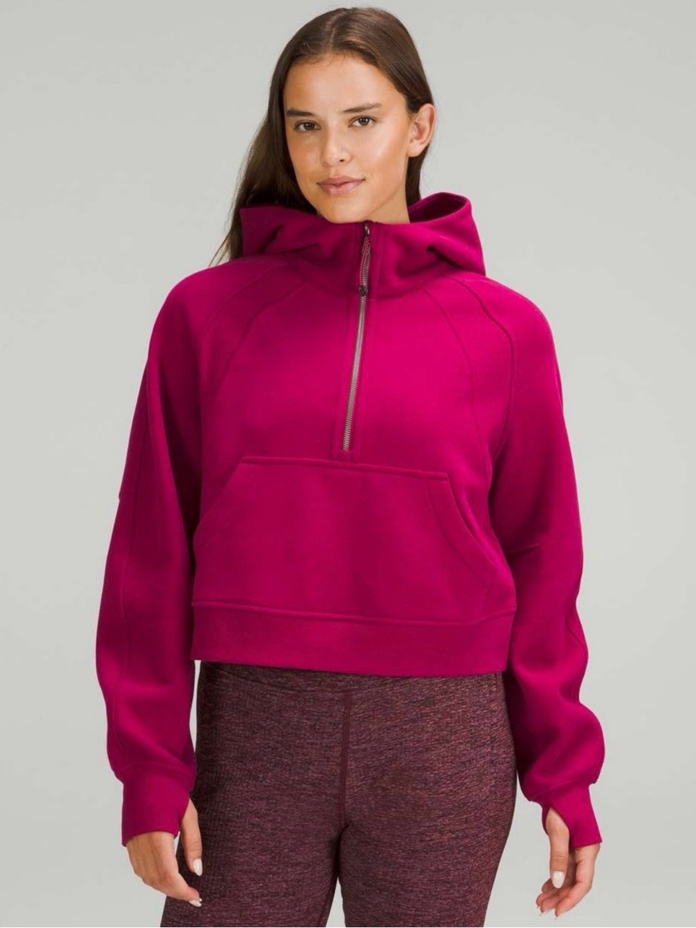 Women’s Magenta Half-Zip Hoodie